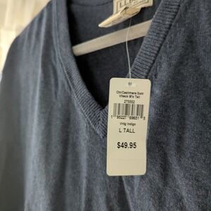 L.L. Bean Men's V-Neck Sweater - Vintage Indigo